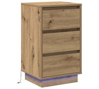 Bedside Cabinet with Drawer Engineered wood Modern Nightstand Small vidaXL
