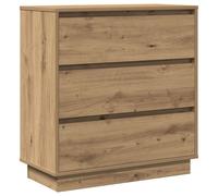Bedside Cabinet with Drawer Engineered wood Nightstand Modern Table USB vidaXL