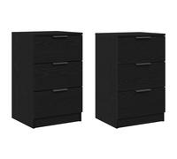 Bedside Cabinet with Drawer Engineered Wood Rustic Nightstand Small vidaXL