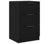 Bedside Cabinet with Drawer Engineered Wood Rustic Nightstand Small vidaXL