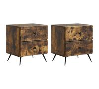 Bedside Cabinet with Drawer Engineered Wood Table Night Stand Compact vidaXL