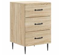 Bedside Cabinet with Drawer Engineered Wood Table Nightstand Compact vidaXL