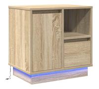 Bedside Cabinet with Drawer Engineered wood Table Nightstand Compact vidaXL