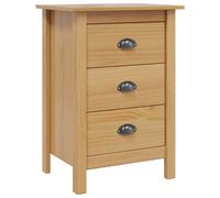 Bedside Cabinet Honey Brown Solid Pine 46x35x65cm 1 Drawer Modern Minimalist