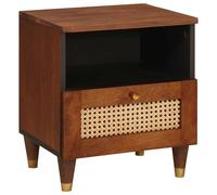 Bedside Cabinet Brown 40 x 33 x 46 cm Solid Acacia wood