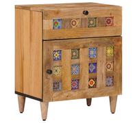 vidaXL Bedside Cabinet Natural 50 x 33 x 60 cm Solid Mango Wood
