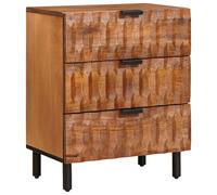 Bedside Cabinet with Drawer Solid Mango Wood Nightstand Small Table vidaXL
