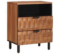 Bedside Cabinet with Drawer Solid Mango Wood Nightstand Wooden Table vidaXL