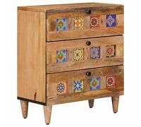 vidaXL Bedside Cabinet Natural 50 x 33 x 62 cm Solid Mango Wood