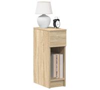 Bedside Cabinet Sonoma Oak 20x36x60 cm Engineered Wood 1 Drawer Open Shelf Slim