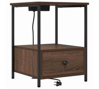 Bedside Cabinet with Drawer with Storage Engineered Wood Bedroom Table vidaXL