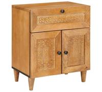 Bedside Cabinet with Drawer with Storage Solid Acacia wood Wood Table vidaXL