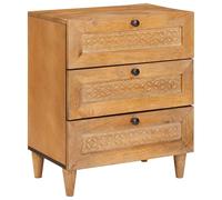 Bedside Cabinet with Drawer with Storage Solid Acacia wood Wooden Table vidaXL