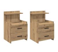 Bedside Cabinet with Drawers Bedside Table Bed Side Table Nightstand vidaXL