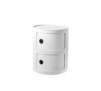 Bedside Cabinet with Drawers & Sliding Door - Modern Nightstand Storage Unit for Bedroom, 2/3/4 Tier Plastic Chest