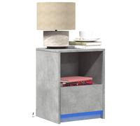 Bedside Cabinet with LED Lights Nightstand Bed Table Engineered Wood vidaXL