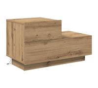 Bedside Cabinet with LED Lights Nightstand Bed Cabinet Bedside Table vidaXL