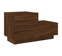 Bedside Cabinet with LED Lights Nightstand Bed Cabinet Bedside Table vidaXL