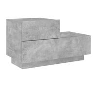 Bedside Cabinet with LED Lights Nightstand Bed Cabinet Bedside Table vidaXL