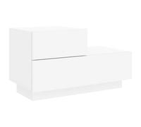 Bedside Cabinet with LED Lights Nightstand Bed Cabinet Bedside Table vidaXL