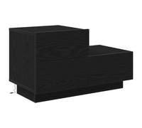 Bedside Cabinet with LED Lights Nightstand Bed Cabinet Bedside Table vidaXL
