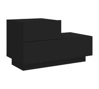 Bedside Cabinet with LED Lights Nightstand Bed Cabinet Bedside Table vidaXL