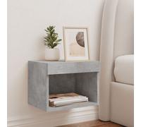 Bedside Cabinet with LED Lights Nightstand Bed Side Table Engineered Wood vidaXL