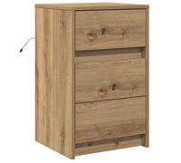 vidaXL Bedside Cabinet Artisan Oak 38 x 34 x 61 cm Engineered wood, Brown