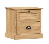 (brown) vidaXL Bedside Cabinet Wooden Bedside Table Nightstand VIGO Solid Wood Pine