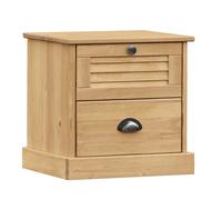 (brown) vidaXL Bedside Cabinet Wooden Bedside Table Nightstand VIGO Solid Wood Pine