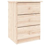 Bedside Cabinet Wooden Nightstand Bedside Table ALTA Solid Wood Pine vidaXL