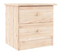 Bedside Cabinet Wooden Nightstand Bedside Table ALTA Solid Wood Pine vidaXL