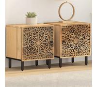 Bedside Cabinets 2 pcs 40x33x46 cm Solid Wood Mango