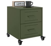 Bedside Cabinets 2 pcs Olive Green 36x39x43.5 cm Steel