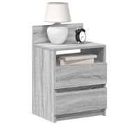 (grey sonoma, 2 pcs) vidaXL Bedside Cabinets with 2 Drawers Nightstand Bed Side Table Side Cabinet
