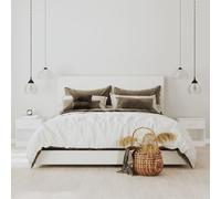 Bedside Cabinets 2 pcs with Drawer High Gloss White Berkfield Home White One Size