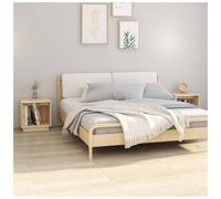 Bedside Cabinets 2-Piece Solid Pinewood Brown 40x30x40 cm Modern Nightstand Set