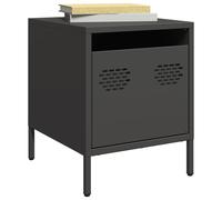 Bedside Cabinets 2pc Black Cold-Rolled Steel Industrial set 35x39x43.5 cm