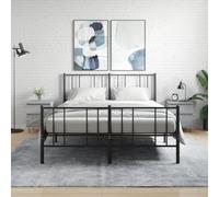 Bedside cabinets 2pc Grey Sonoma 40x35x50cm Engineered Wood with Metal Legs UK