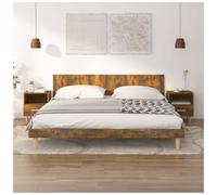 Bedside cabinets 2pc Smoked Oak engineered wood 40x35x47 cm compact set ideal