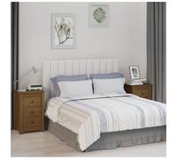 Bedside cabinets 2pc solid pine honey brown 40x35x61.5 cm rustic storage set