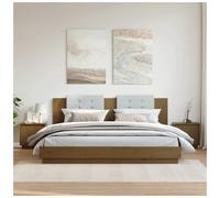 Bedside Cabinets 2pc Solid Pinewood Honey Brown 40x30x40cm Nightstand Pair Sets