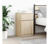 Bedside Cabinets 2pc Sonoma Oak Engineered Wood 39x35x65 cm Compact Modern Pair