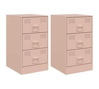 Bedside Cabinets Bed Table Nightstand Side Table Bed Cabinet Steel vidaXL