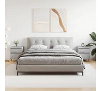 Bedside cabinets Concrete Grey 2pcs 40x35x50cm Engineered Wood Modern Metal Legs