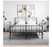 Bedside Cabinets Concrete Grey 40x40x50cm Engineered Wood Metal Feet 2pcs PairUK