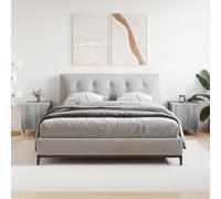 Bedside Cabinets Grey Sonoma Engineered Wood Iron Legs 40x40x50 cm Modern Set UK