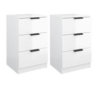 vidaXL Bedside Cabinets 2 pcs Smoked Oak 40x36x65 cm