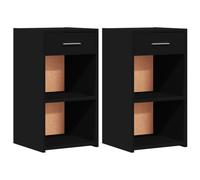 Bedside Cabinets Nightstand Bed Cabinet Side Table Engineered Wood vidaXL