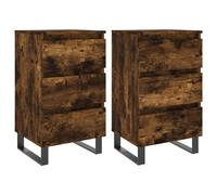 Bedside Cabinets Nightstand Bedside Table Bed Cabinet Engineered Wood vidaXL